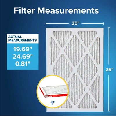 Filtrete Allergen Defense Air Filter, 1000 MPR, 20" x 25" x 1" (9803-4)