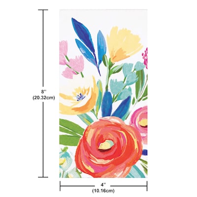 Say Hooray! Fragrant Florals Spring Oval Paper Plates and Dinner Napkins Set, 48/Pack (DTC9629E2H)