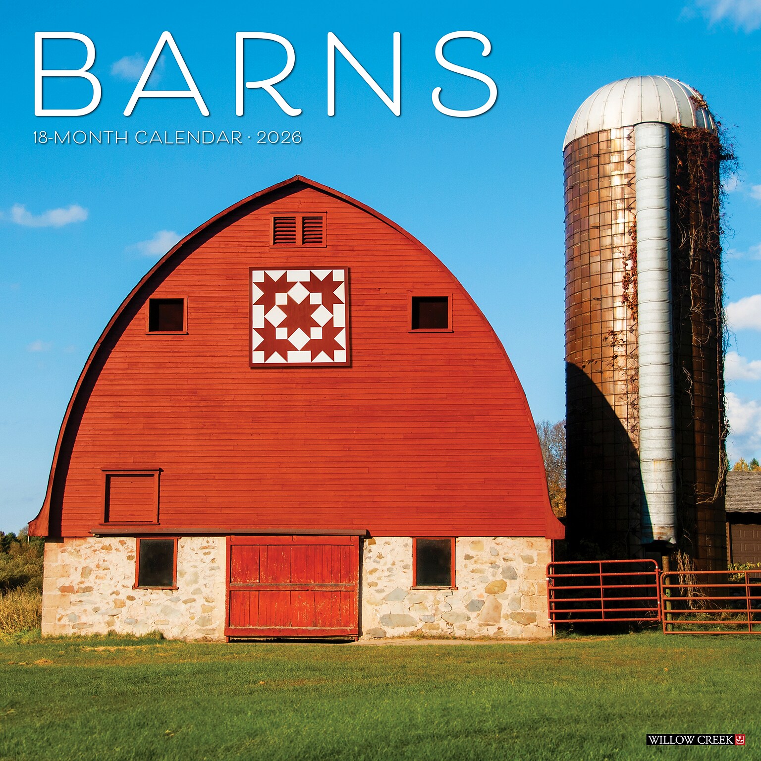 2026 Willow Creek Barns 12 x 12 Monthly Wall Calendar (50057)