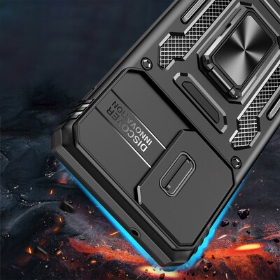 SaharaCase Raider Phone Case for Motorola Edge, Shock Absorbing, Scorpion Black (CP00618)