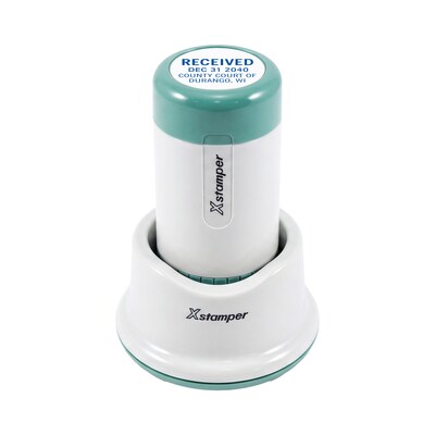 Custom Xstamper® N85 Pre-inked Round Xpedater, 1.25 Diameter