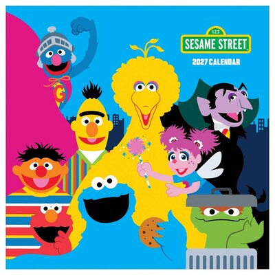 2027 TF Publishing Sesame Street 7 x 7 Monthly Wall Calendar, Multicolored (27-2108)