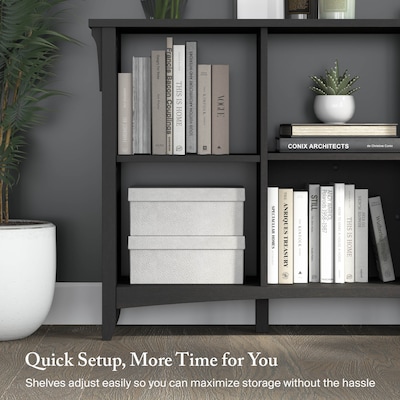 Bush Furniture Salinas 6 Cube Organizer, Vintage Black (SAB148VB-03)