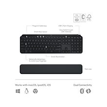 Logitech MX Keys S Wireless Ergonomic Keyboard and Optical Mouse Combo, Black (920-012274)