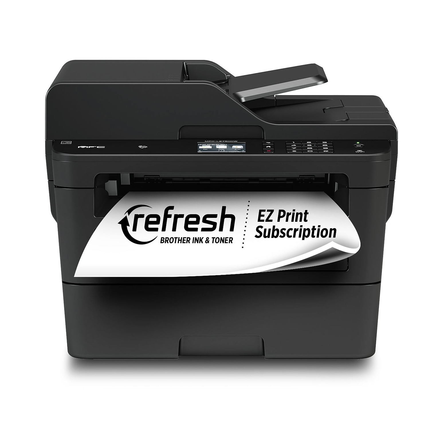Brother MFC-L2750DW XL Bundle Wireless Black & White Laser All-In-One Printer, Refresh Subscription Eligible