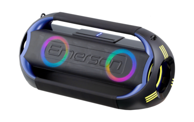 Emerson Triad Grip Portable Bluetooth LED Party Speaker, Black (EDSP-5000)