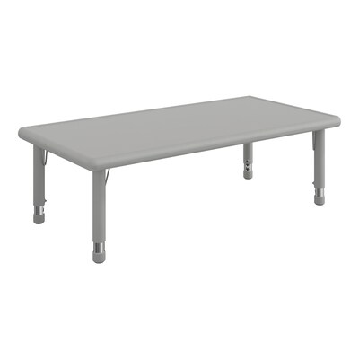 Flash Furniture Wren Rectangular Activity Table, 24 x 48, Height Adjustable, Soft Gray (YUYCX012RECTSGY)