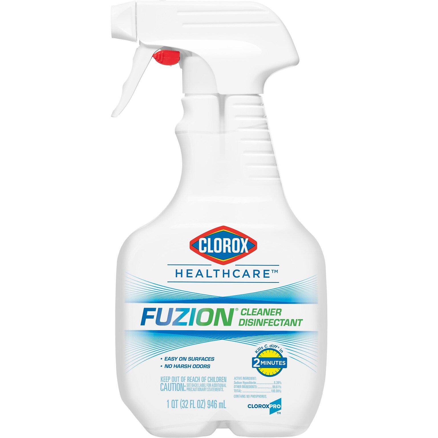 Clorox Healthcare Fuzion Cleaner Disinfectant, Spray, 32 oz (31478)