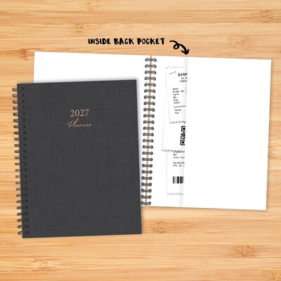 2027 Willow Creek 8.5" x 11" Calendar Year Weekly & Monthly Standard Planner, Graphite (66362)