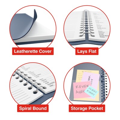 2025-2026 Staples 5" x 8" Academic Weekly & Monthly Planner, Navy (ST60362-25)