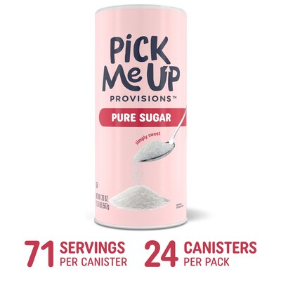 Pick Me Up Provisions™ Pure Sugar, 20 oz. Canister, 24/Carton (PM62433/94205)