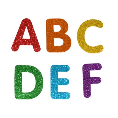 Ready2Learn Glitter Foam Sticker Alphabet, Multicolored, 156/Pack (CE-10098)