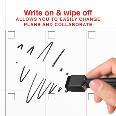 Staples 24" x 36" Monthly Dry-Erase Wall Calendar, Reversible, White/Gray (ST60365-25)