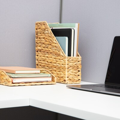 Mind Reader Rattan File Organizer, Brown (JRAT-BRN)