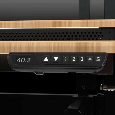 VersaDesk Foundry Bench 80"W Electric Corner Adjustable Standing Desk, Bamboo (FBC8080-BNB-APP )