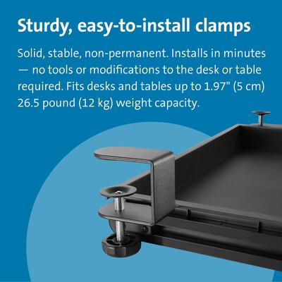 Kensington Clamp-On Storage Drawer, Black (K52175WW)