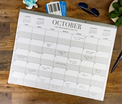 2026-2027 Overland Travelware 17 x 22 Monthly Desk Pad Calendar, White (90715)