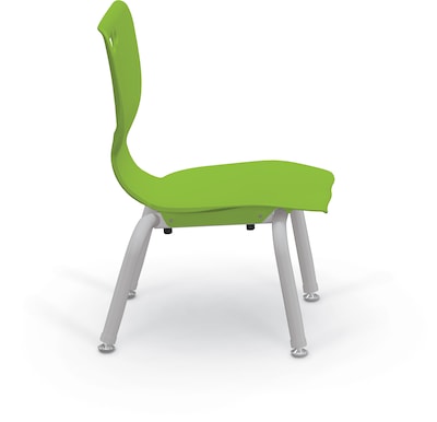 MooreCo 10" Hierarchy Student Chair with 4 Legs, Green/Platinum Base (703673561716)