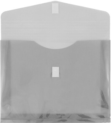 JAM Paper Premium Plastic Document File, 1 Pocket, Letter, Gray, 3/Pack (218V2smx3)