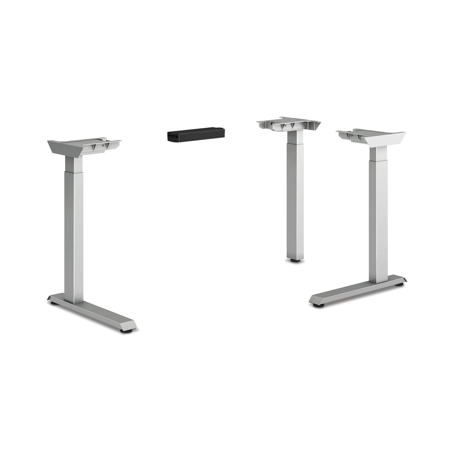 HON Coordinate Height Adjustable Base, 2 Stage, 3 Legs, Silver Finish (HONAB2S3LCPR6XM)
