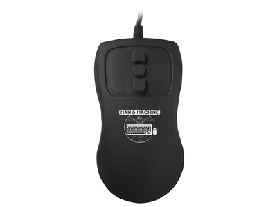 Man & Machine Petite Ergonomic Ambidextrous USB Mouse, Black (PM/B5)