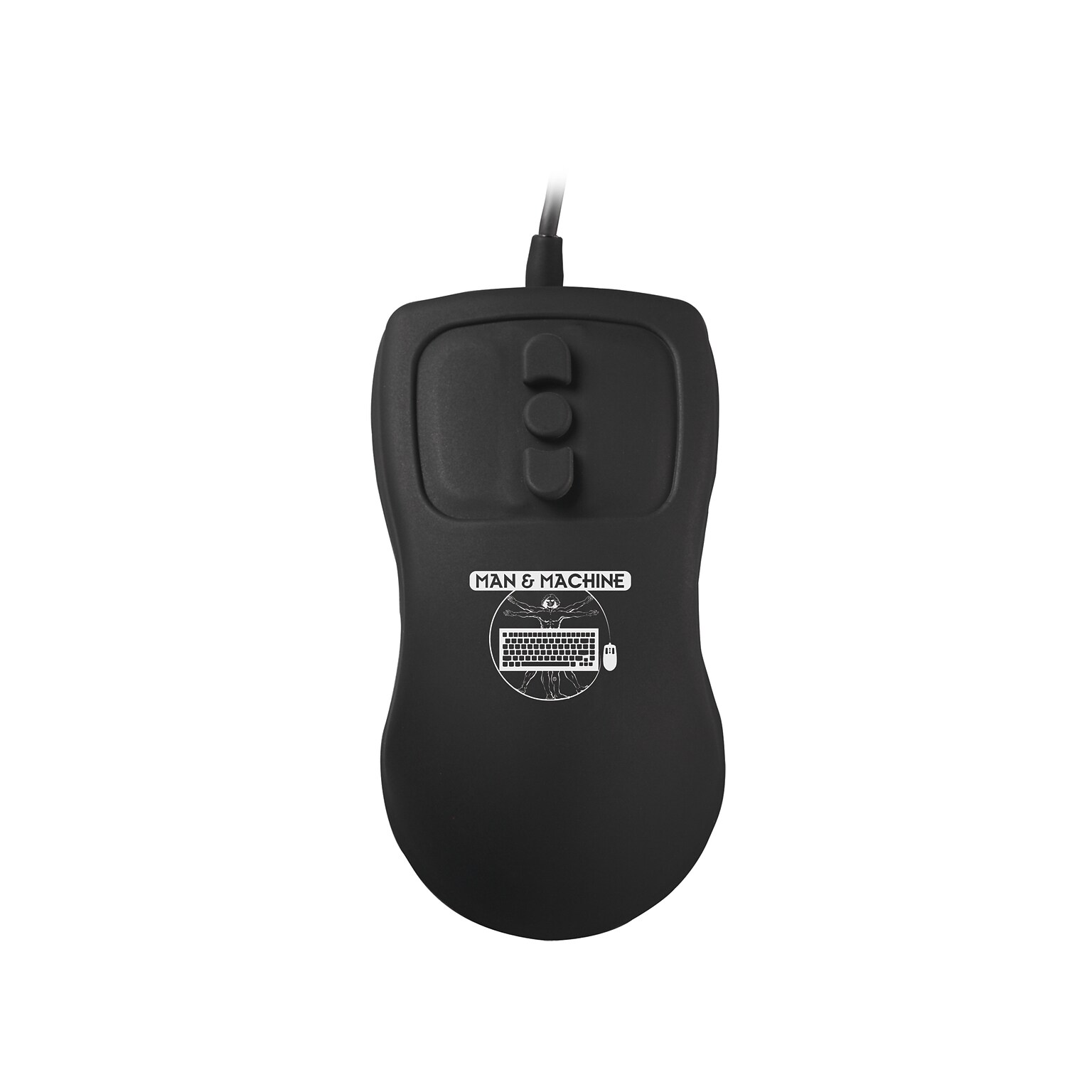 Man & Machine Petite Ergonomic Ambidextrous USB Mouse, Black (PM/B5)