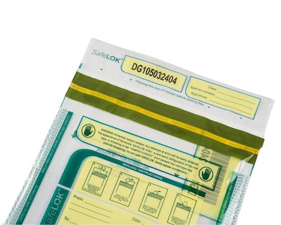 SafeLok Series A Deposit Bags, Clear, 100/Pack (585087)