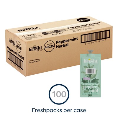 The Bright Tea Co. Peppermint Tea, Flavia Freshpacks, 100/Carton (MDRB505)