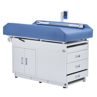Viva Comfort Grande PU Leather Pediatric Exam Treatment Digital Scale Table, 500 lb. Capacity, Blue (996-09-PSBBLUMK)