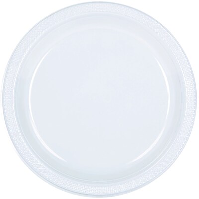 Party City 10.25 Plastic Plates, Clear, 50 Plates/Pack (AM630011-86-NS)