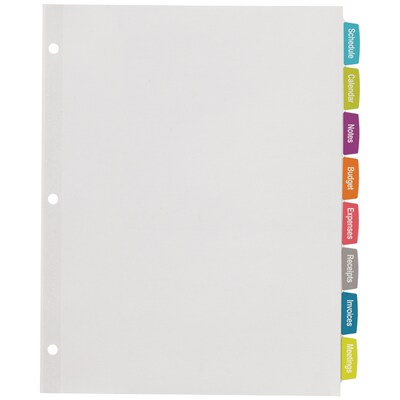Avery Big Tab Printable Paper Dividers with White Labels, 8 Tabs, 4 Sets/Pack (14433)