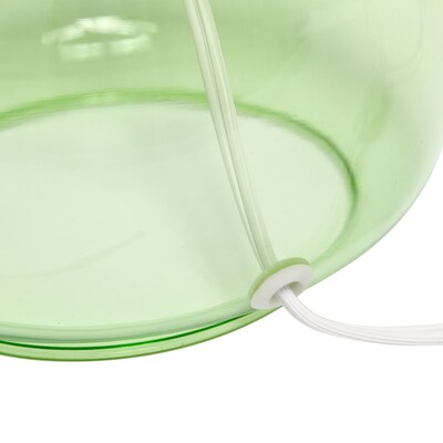 Creekwood Home Round Modern Glass 13.75" LED Table Lamp, Green/White (CWT-1015-GW)