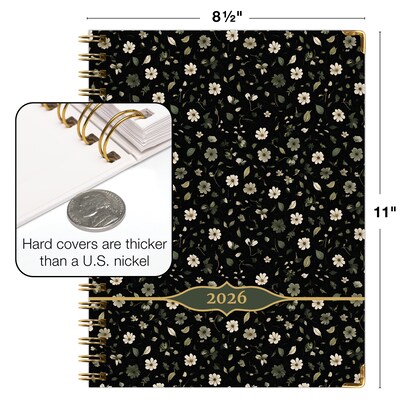 2026 Global Printed Products Big Print 8.5" x 11" Weekly & Monthly Planner, Paperboard Cover, Primrose (LGPRT-CY26-8511-87)