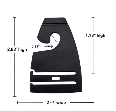 Nahanco 2 7/8 Tie Hanger, Black, 100/Pack (TC100)