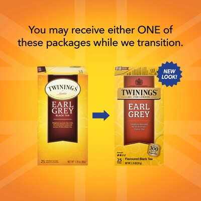 Twinings Earl Grey Tea Bags, 25/Box (TNA51728)