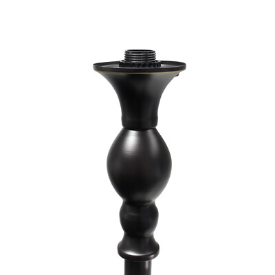 Elegant Designs 71" 1 Light Torchiere Floor Lamp with Marbelized Amber Glass Shade, Restoration Bronze (LF2001-RBZ)