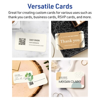 Avery Business Cards, 2" x 3-1/2", Matte Ivory, 80/Pack (95320)