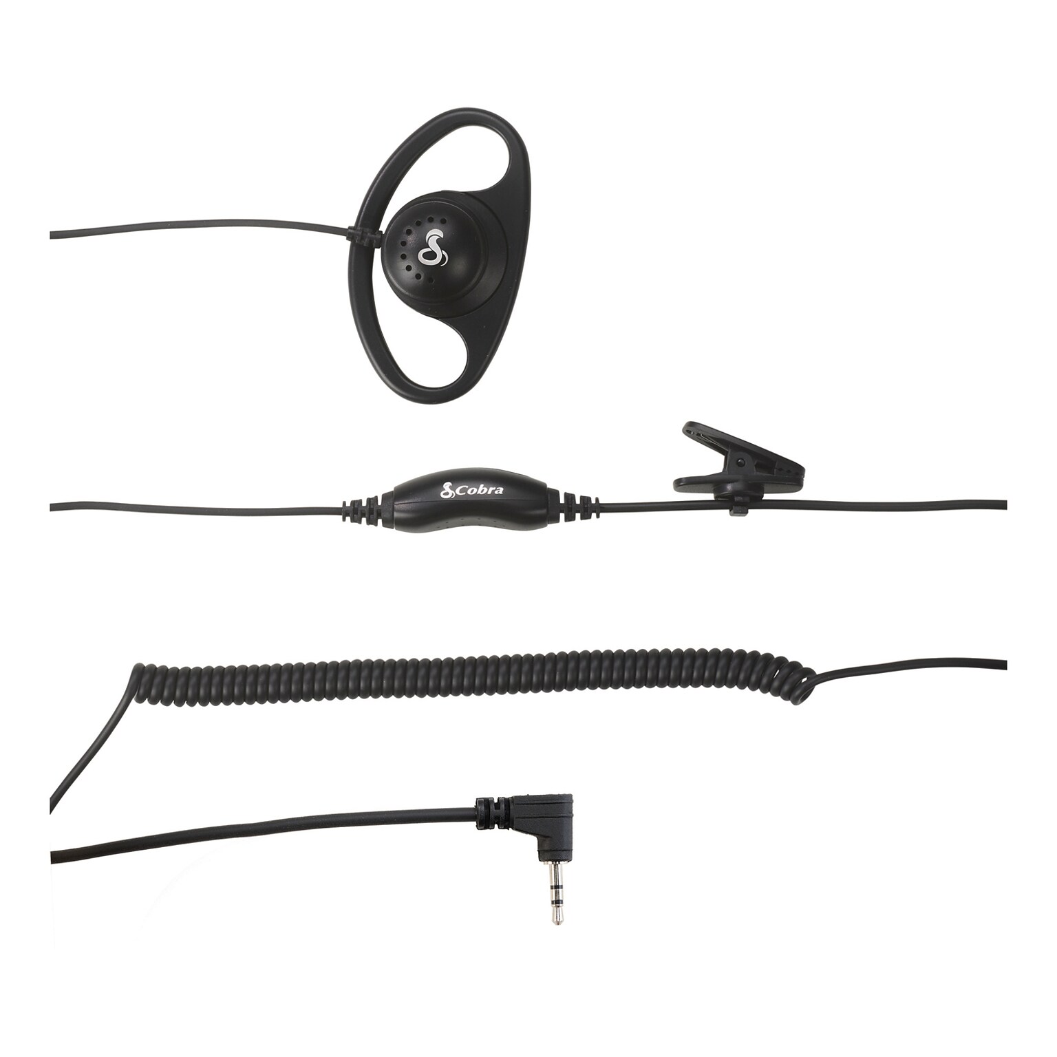 Cobra D-Style 2.5-mm Earpiece for Select Cobra Two-Way Radios, Black (0010120-1)