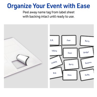 Avery Laser/Inkjet Rectangle Multipurpose Labels, 2-1/3" x 3-3/8", White, 80/Pack (S00-EY6)