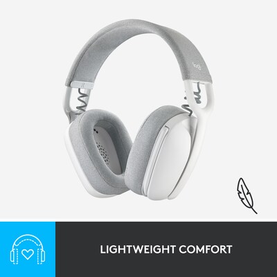Logitech Zone Vibe 100 Wireless Noise Canceling Bluetooth Stereo Headset, USB-C, MS Certified (981-001257)