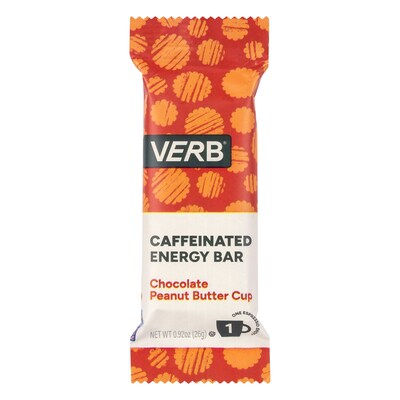 VERB Caffeinated Gluten Free Chocolate Peanut Butter Cup Energy Bar, 0.92 oz., 16/Pack (220-02524)
