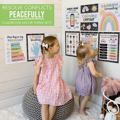 Hadley Designs 11" x 14" Colorful Dark Calming Corner and Feelings Chart Posters, 9/Set (HDDX004AHGC9D)