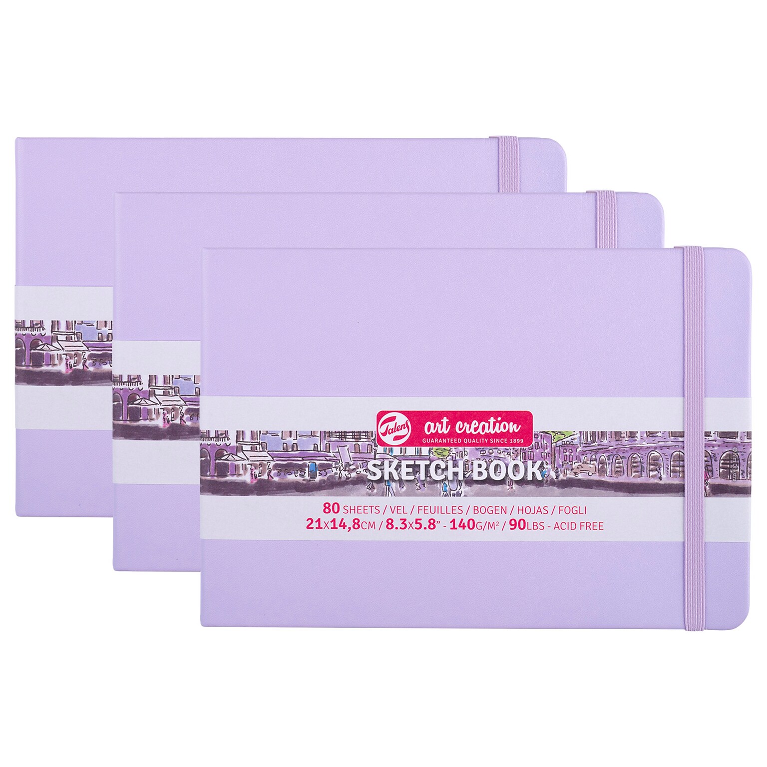 Talens Art Creation 8.3 x 5.8 Sketch Book, 80 Sheets/Book, 3/Bundle (TLN9314135M-3)