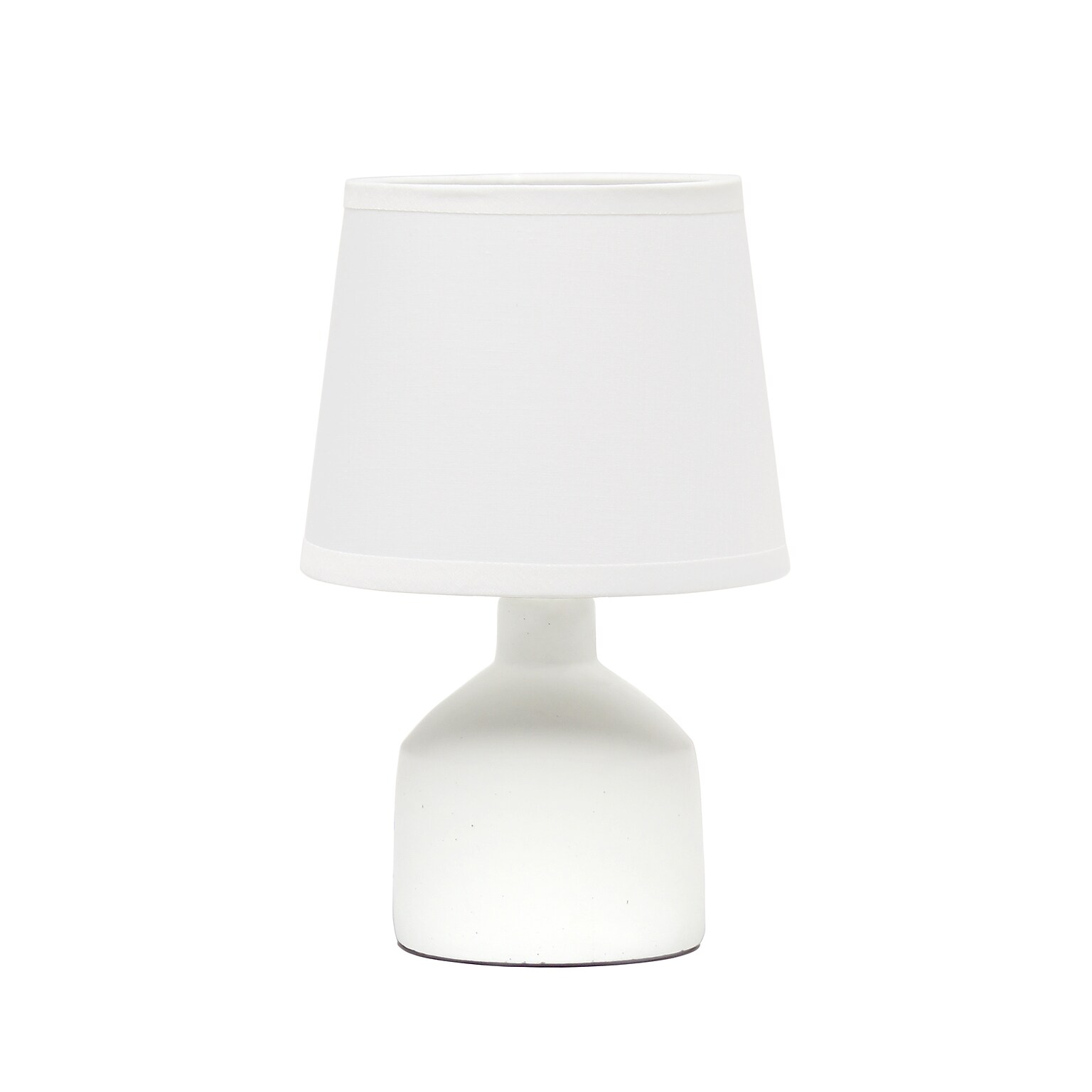 Simple Designs Mini Bocksbeutal Concrete Table Lamp, Off White (LT2080-OFF)