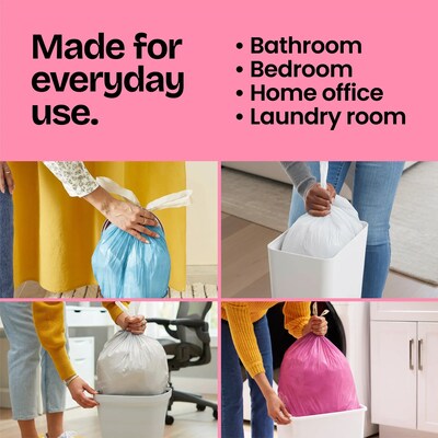Glad OdorShield 4 Gallon Scented Trash Bag, Low Density, Cherry Blossom Scent, Pink, 34 Bags/Box (79274)