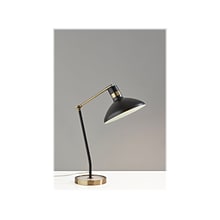 Adesso Bryson Incandescent Desk Lamp, 21, Matte Black/Antique Brass (3596-21)