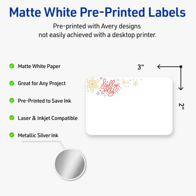 Avery Rectangle Multipurpose Labels, 2 x 3, White, 80/Pack (19479370418)