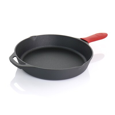 MegaChef Cast Iron Skillet Set with Lid, 3/Set (937114404M)