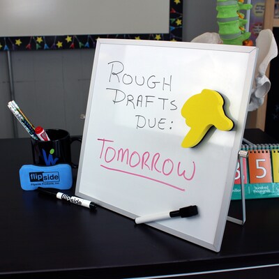 Flipside Double Sided Magnetic Dry-Erase Mobile Whiteboard Flip Easel, 12 x 12 (FLP50005)