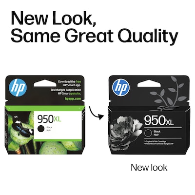 HP 950XL Black High Yield Ink Cartridge, Prints Up to 1,650 Pages (CN045AN#140)